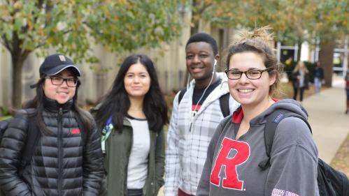 Group of four Rutgers students