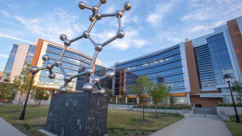 Busch Campus Caffeine Molecule Statue