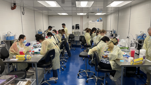 Students in hands-on classroom lab