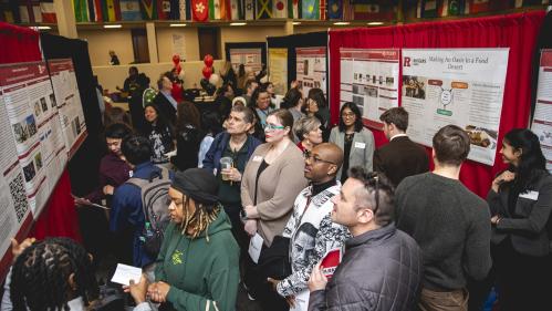 Image of the attendees at the Rutgers-Camden Research Showcase