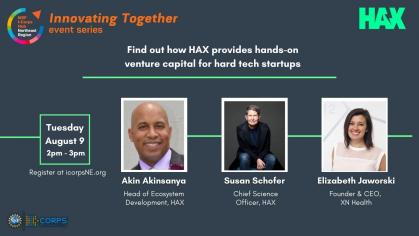 Infographic for ICorps Northeast Hub Innovating Together event