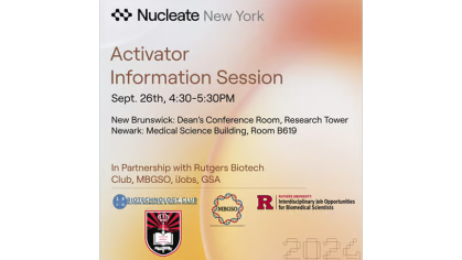 Infographic for Sept. 26 Nucleate New York Activator Information Session