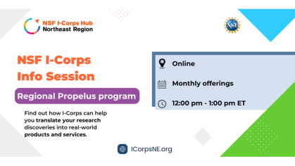 Infographic for NSF I-Corps Online Info Session on December 11, 2024