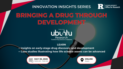 Infographic for May 30 webinar titled Bringing a Drug Through Development