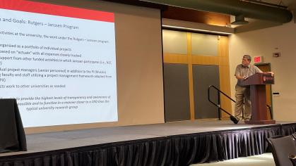 Fernando Muzzio presenting at the Bio-Manufacturing Innovation Summit