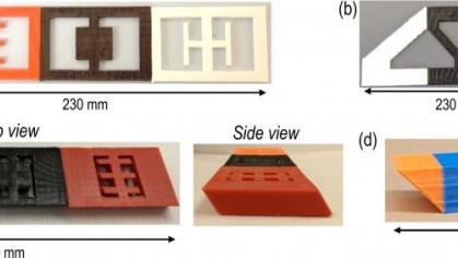 Image of parts printed with prototype.