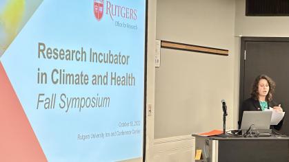 Marika Dunn addressing attendees at the Fall Symposium.