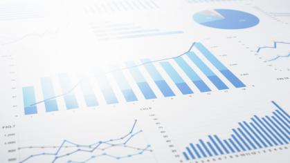 Image of bar graphs, pic charts, and scatterplot graphs. 