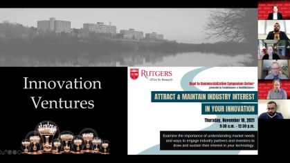 Infographic for Innovation Ventures webinar titled Attract and Maintain Industry Interest in Your Innovation