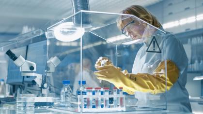 Adobe Stock photo of researcher on a laboratory