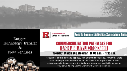 Infographic for webinar Commercialization Pathways for Basic and Applied Research