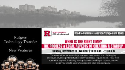 Infographic for webinar When is the Right Time? The Process and Legal Aspects of Creating a Startup