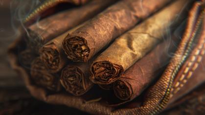 Cigars in an old package