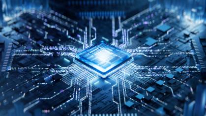 Futuristic Microprocessor Chip Connecting with a Motherboard and Activates entire System.