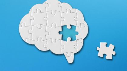 brain-shaped puzzle with missing piece