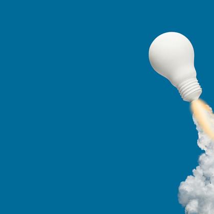 Startup lightbulb spaceship