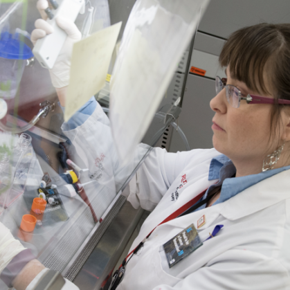 Life Sciences Researcher performing experiment