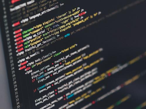 Computer screen in code editor mode
