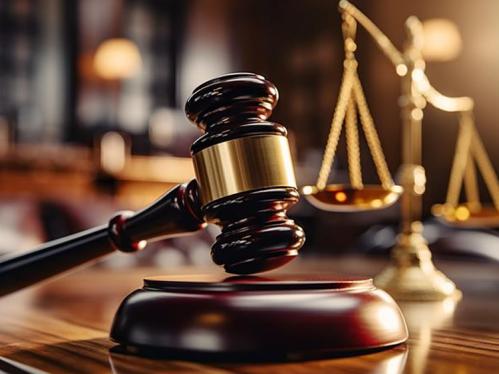 Scales of Justice and Gavel on a desk