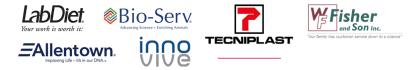 Event sponsors include: LabDiet, Bio-Serv, Allentown, Inno Vive, Techniplast, and Fisher and Son Inc.