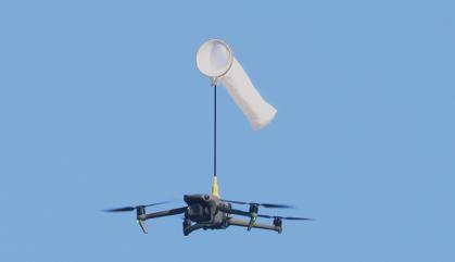 Drone collecting air DNA