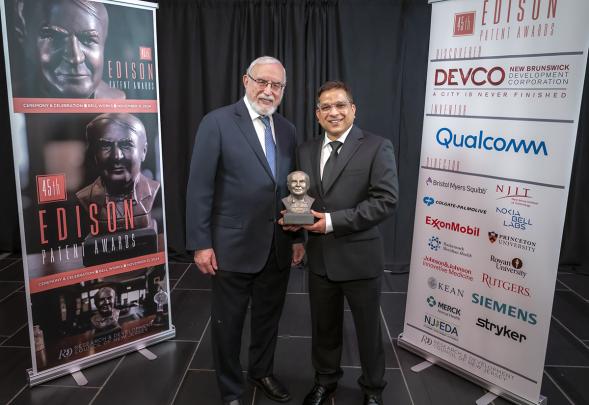 Abraham Pinter and Alok Choudary at the 2024 Edison Patent Awards 