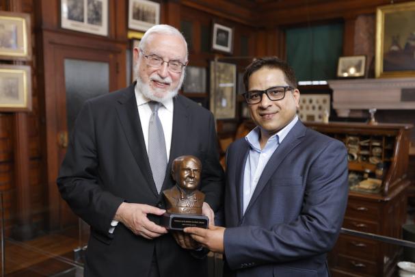 Rutgers professor Abraham Pinter (left) and assistant professor Alok Choudhary