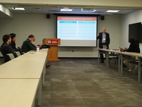 Office for Research staff presenting to Rutgers-Camden researchers