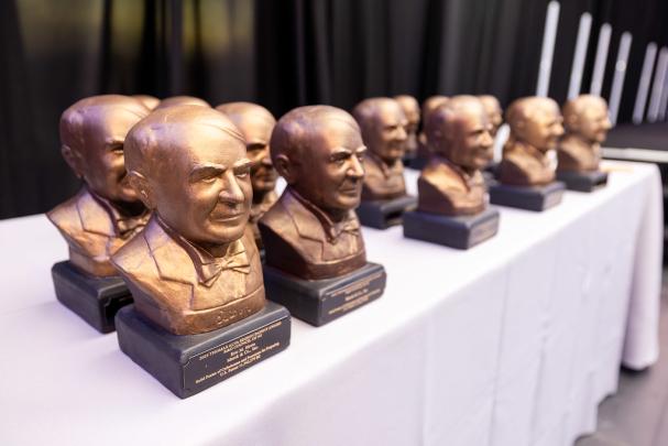 Edison Patent Awards on a table at 2025 ceremony