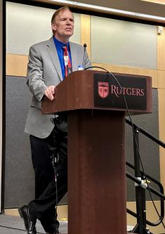 Wayne Fisher speaking at the 2022 RUCARES ASD Symposium